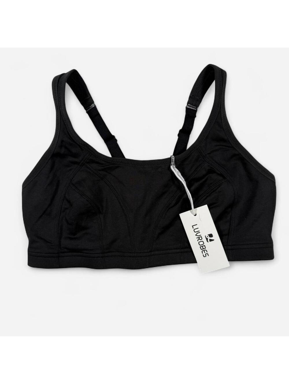 Lovrobes Sports Bra Women’s L Black Strappy Activewear NWT